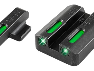 TruGlo TG13HP1A TFX  Black | Green Tritium & Fiber Optic White Outline Front Sight Green Tritium & Fiber Optic Rear Sight