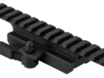 NcStar MARFQV2 QR Riser Gen2 Locking/Quick Detach Black Aluminum, Fits AR15/M4 Picatinny Rail Mount