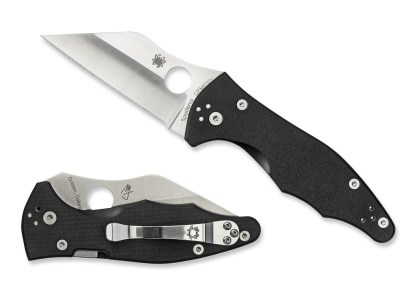 Spyderco C85GP2 Yojimbo 2  3.20″ Folding Wharncliffe Plain Satin CPM S30V SS Blade/ Black Textured G10 Handle Includes Pocket Clip