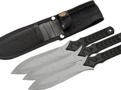 SZCO RITE EDGE 10″ DRAGON – THROWING KNIFE 3PC SET W/SHTH