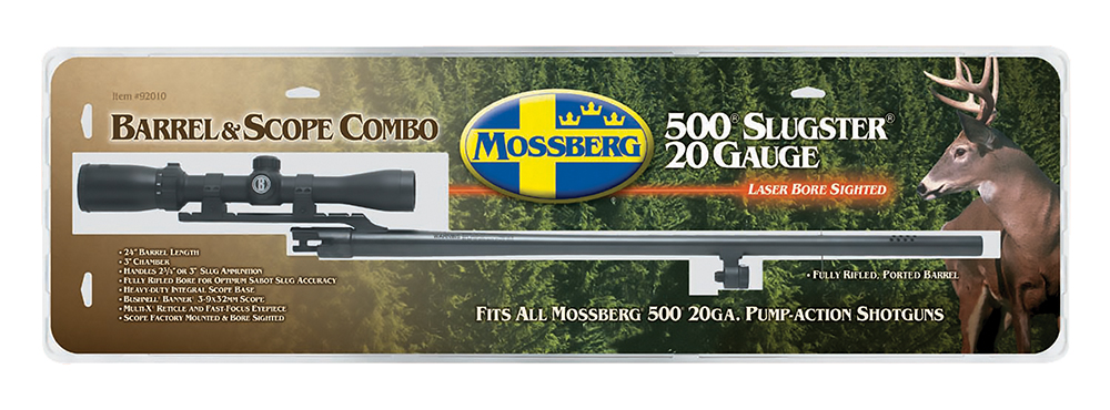 Mossberg 92010 OEM  20 Gauge 24″ Slug Barrel w/Cantilever Mount, Fully-Rifled Bore & Blued Finish, For Use w/Mossberg 500 & Maverick 88 6-Shot Models, Includes 3-9x40mm Scope