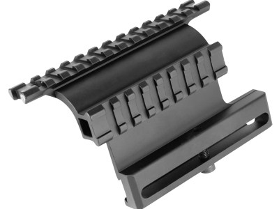 Aim Sports MK007 AK Double Side Rail Mount  Side Mount Black Anodized Aluminum Fits AK-47 1913 Picatinny Rail Mount