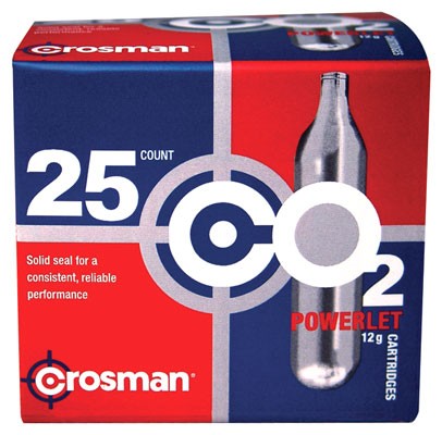 CROSMAN C02 POWERLET BULK PACK – 25 POWERLETS
