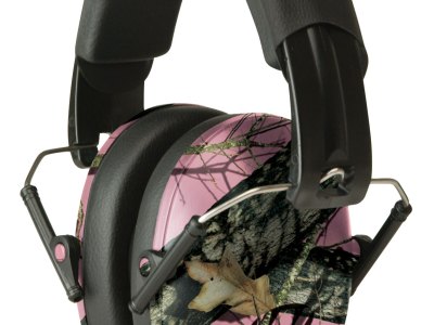 Walker’s GWPFPM1PKMO Pro Low Profile Passive Muff 22 dB Over the Head Mossy Oak/Pink Polymer