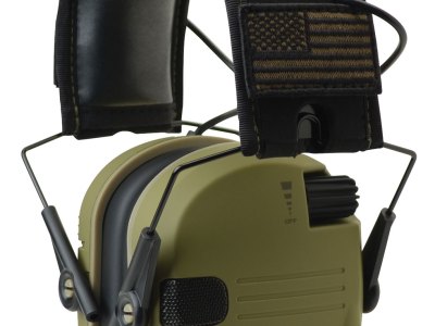 Walker’s GWPRSEMPAT Razor Patriot 23 dB Over the Head OD Green/Black Polymer