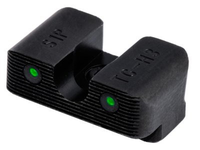 TruGlo TG231S1W Tritium Pro  Black | Green Tritium White Outline Front Sight Green Tritium Rear Sight