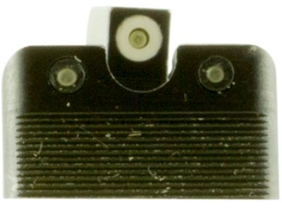 TruGlo TG231G1MW Tritium Pro  Low White Outline Tritium Front/Green Tritium Rear/Black Nitride Fortress Frame, Compatible w/Glock MOS, Front Post/Rear Dovetail Mount