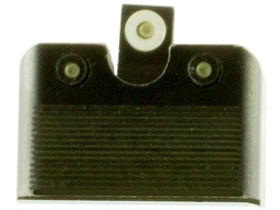 TruGlo TG231G2MW Tritium Pro  High, White Outline Tritium Front/ Green Tritium Rear/Black Nitride Fortress Frame, Compatible w/Glock MOS, Front Post/Rear Dovetail Mount