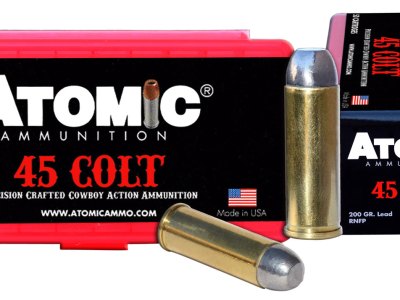 Atomic Ammunition 00434 Cowboy Action Precision Craft 45Colt 200gr Lead Round Nose Flat Point 50 Per Box/10 Case