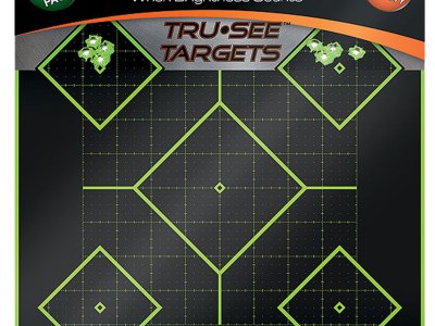 TruGlo TG14A12 Tru-See 5- Diamond Target Self-Adhesive Heavy Paper Black/Green 12″x12″ 12 Pack