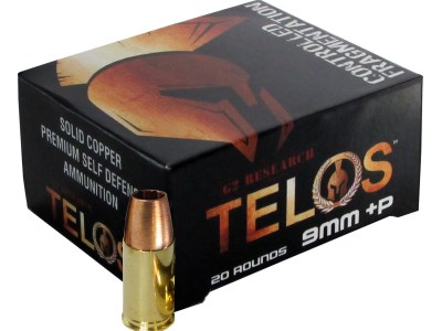 G2 Research G00619 Telos  9mmLuger+P 92gr Fracturing Copper Hollow Point 20 Per Box/25 Case