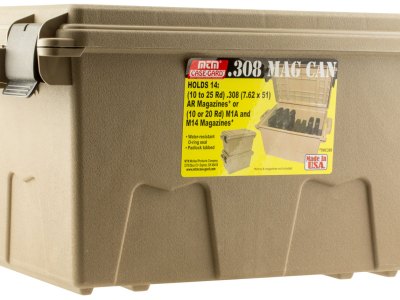 MTM Case-Gard TMC308 Tactical Mag Can  Flat Dark Earth Polymer 308 Win 7.62x51mm NATO Fits AR-Platform