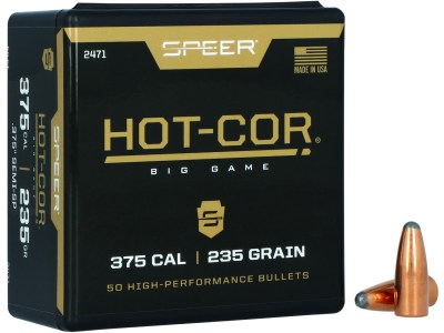 Speer 2471 Hot-Cor  375Cal 235gr Semi Spitzer Soft Point 50 Per Box/5 Case