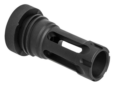 Yankee Hill 430224A Phantom Q.D. Flash Hider Black Steel with 5/8″-24 tpi Threads, Aggressive Teeth & Dust Enclosure for 30 Cal AR-Platform