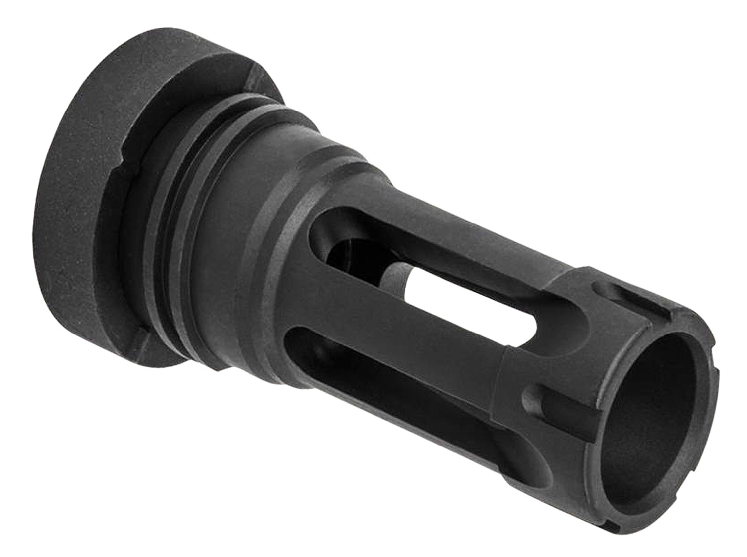 Yankee Hill 430224A Phantom Q.D. Flash Hider Black Steel with 5/8″-24 tpi Threads, Aggressive Teeth & Dust Enclosure for 30 Cal AR-Platform