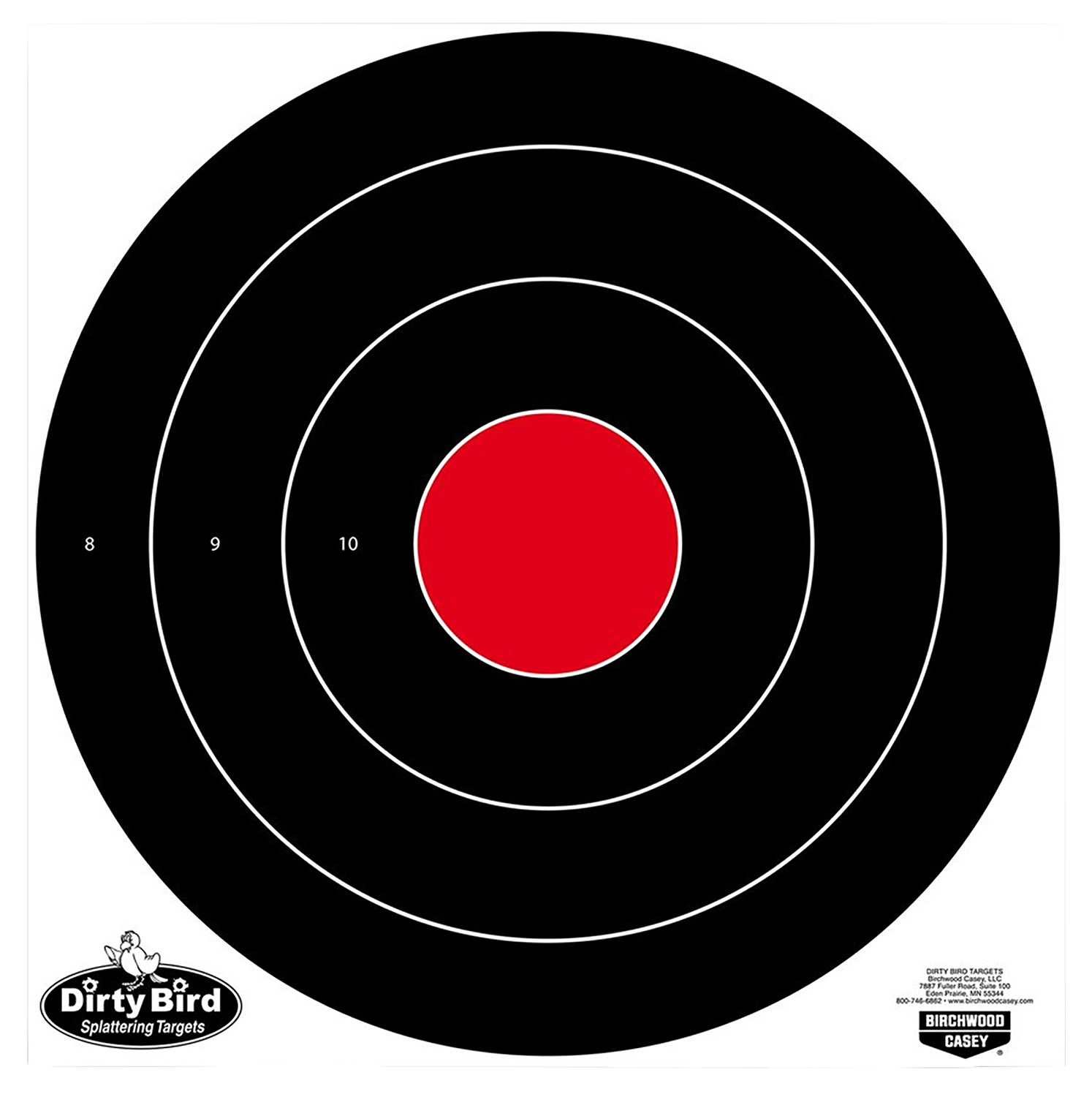 Birchwood Casey 35185 Dirty Bird  17.25″ Bullseye Tagboard Hanging Black/White 5 Pack