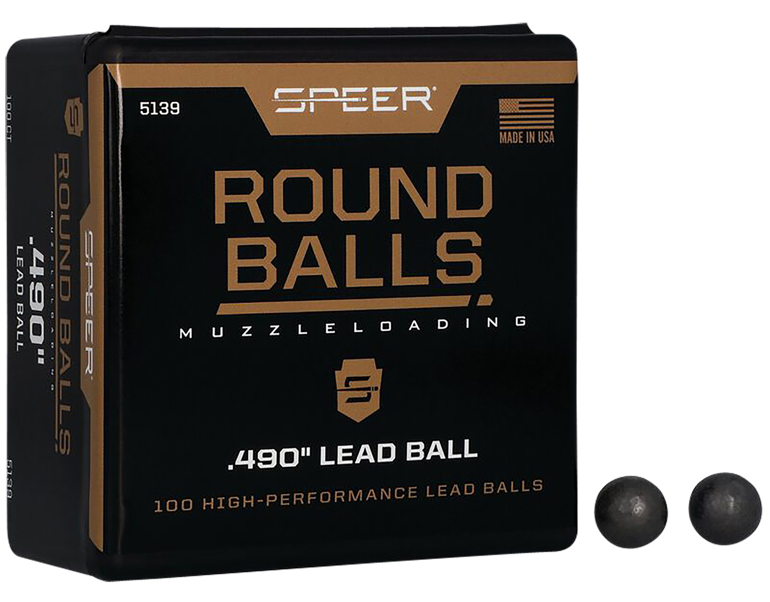 Speer 5139 Lead Balls  50Cal Lead Ball 176gr 100 Per Box/5 Case