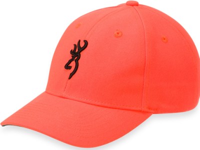 BROWNING CAP YOUTH SAFETY – ORANGE W/3D BUCK MARK LOGO ADJ