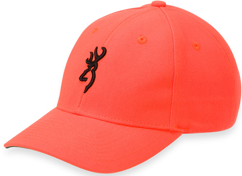 BROWNING CAP YOUTH SAFETY – ORANGE W/3D BUCK MARK LOGO ADJ