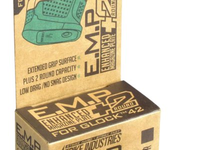 Strike Industries EMPG42B Enhanced Magazine Plate  made of Polymer with Black Finish & Extra Gripping Surface for Glock 42 Magazines (Adds 2rds)