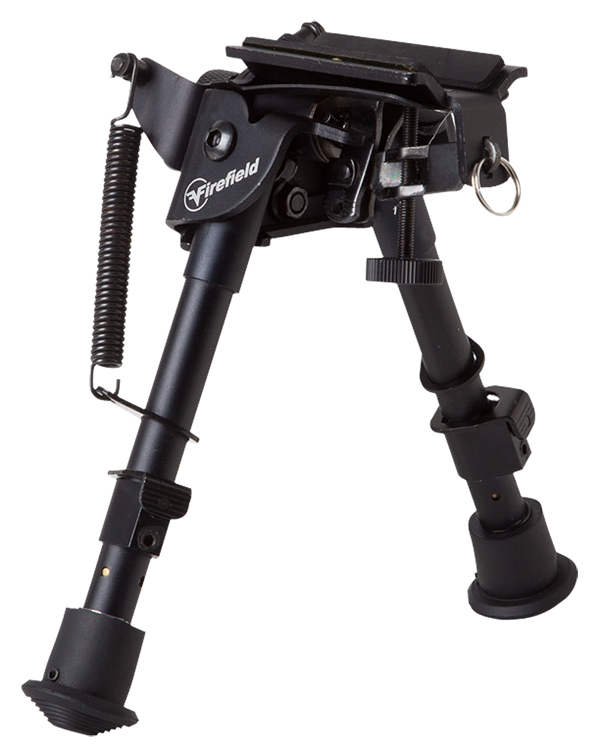 Firefield FF34023 Compact  Bipod 6-9″ Black Aluminum Swivel Stud Attachment or Picatinny Rail (Adapter Included)
