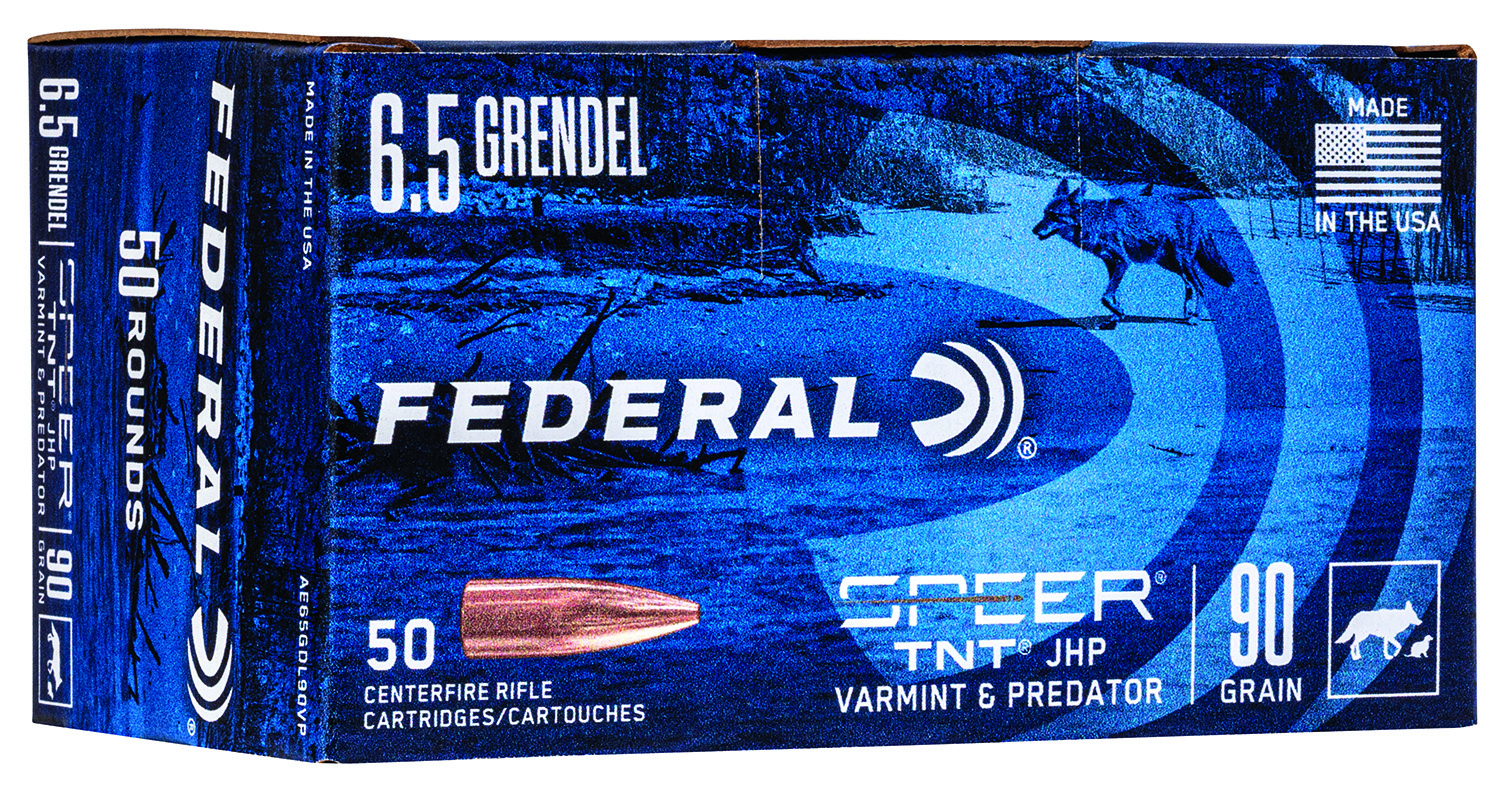 Federal AE65GDL90VP American Eagle Varmint & Predator 6.5Grendel 90gr Jacketed Hollow Point 50 Per Box/5 Case