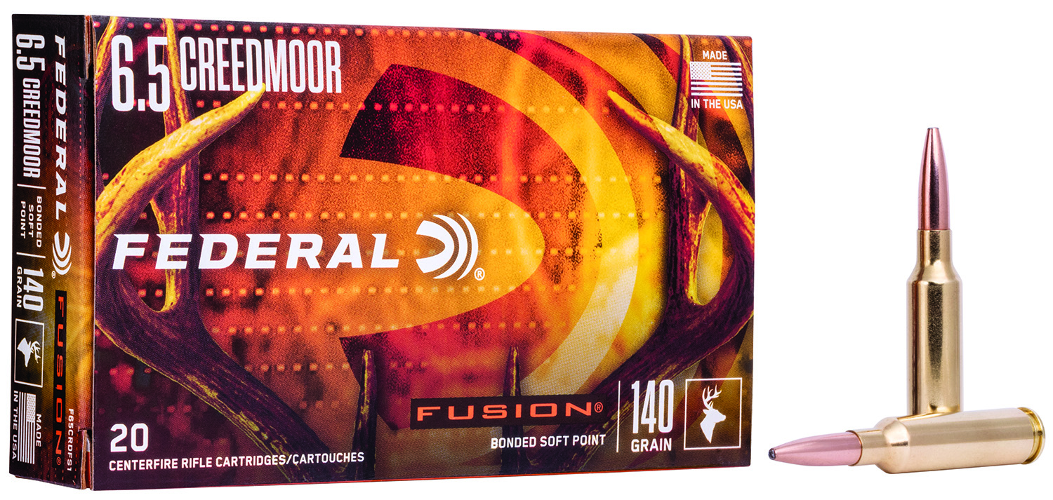 Federal F65CRDFS1 Fusion  6.5Creedmoor 140gr Bonded Soft Point 20 Per Box/10 Case