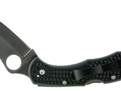 Spyderco C11PBK Delica 4  2.88″ Folding Drop Point Plain VG-10 SS Blade/Black  Textured FRN Handle Includes Pocket Clip
