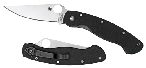Spyderco C36GPE Military  4″ Folding Modified Clip Point Plain CPM S30V Stainless Steel Blade/G10 Black Handle