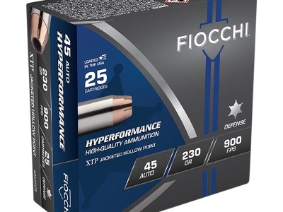 Fiocchi 45XTP25 Hyperformance  45ACP 230gr Hornady XTP Hollow Point 25 Per Box/20 Case