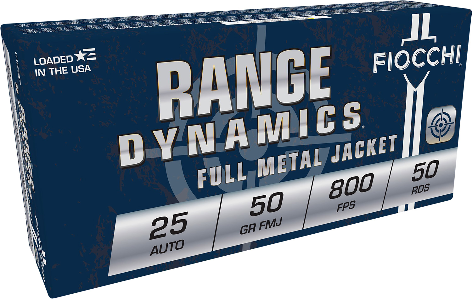 Fiocchi 25AP Range Dynamics  25ACP 50gr Full Metal Jacket 50 Per Box/20 Case