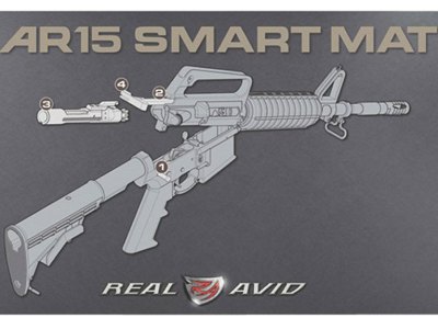 Real Avid AVAR15SM AR-15 Smart Mat Black/Red 43″ x 16″ AR-15 Diagram Illustration