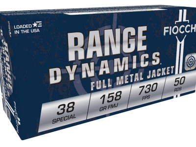 Fiocchi 38G Range Dynamics  38Special 158gr Full Metal Jacket 50 Per Box/20 Case