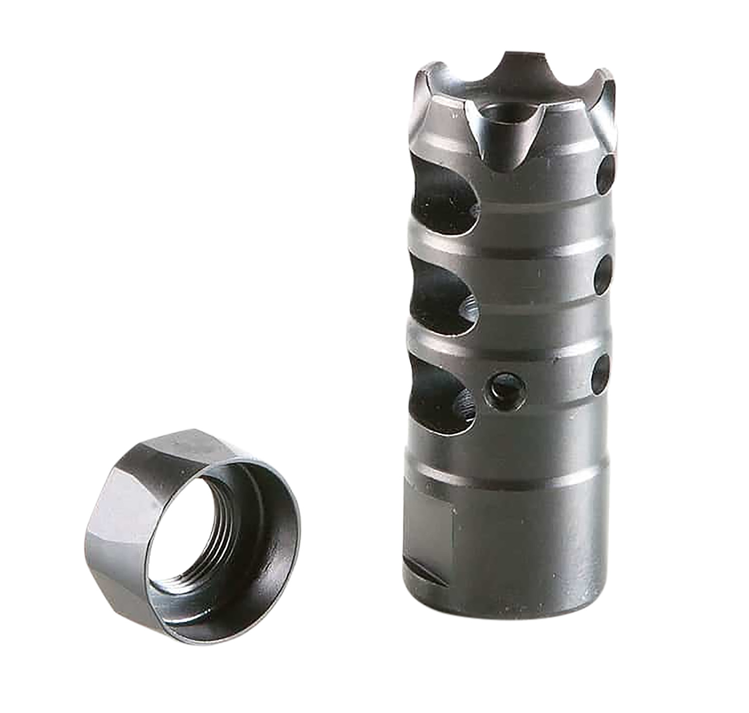 Patriot Ordnance Factory 00309 Triple Port Muzzle Brake Black Nitride 5/8″x24 Thread, 308 Win 7.62x51mm NATO