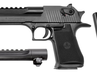 Magnum Research DE50WB6 Desert Eagle Mark XIX Conversion Combo 44 Rem Mag, 50 AE 6″ 7+1, 8+1 Black Carbon Steel Frame & Slide Black Rubber Grip