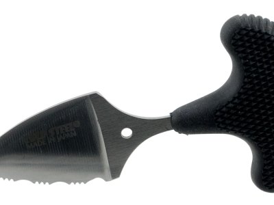 Cold Steel 43NS Mini Pal 1″ Fixed Serrated Japanese AUS-8A SS Blade Black Synthetic Rubber Handle