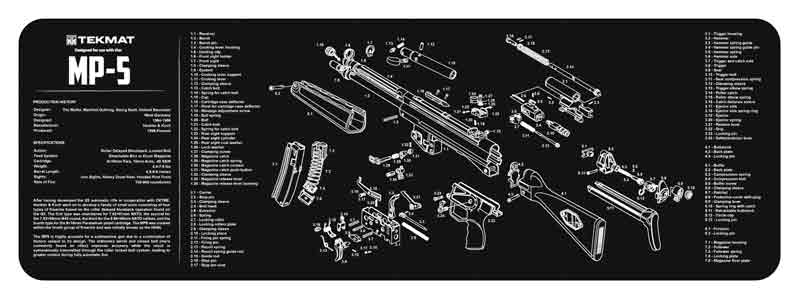 TEKMAT ARMORERS BENCH MAT – 12″X36″ HECKLER & KOCH MP5