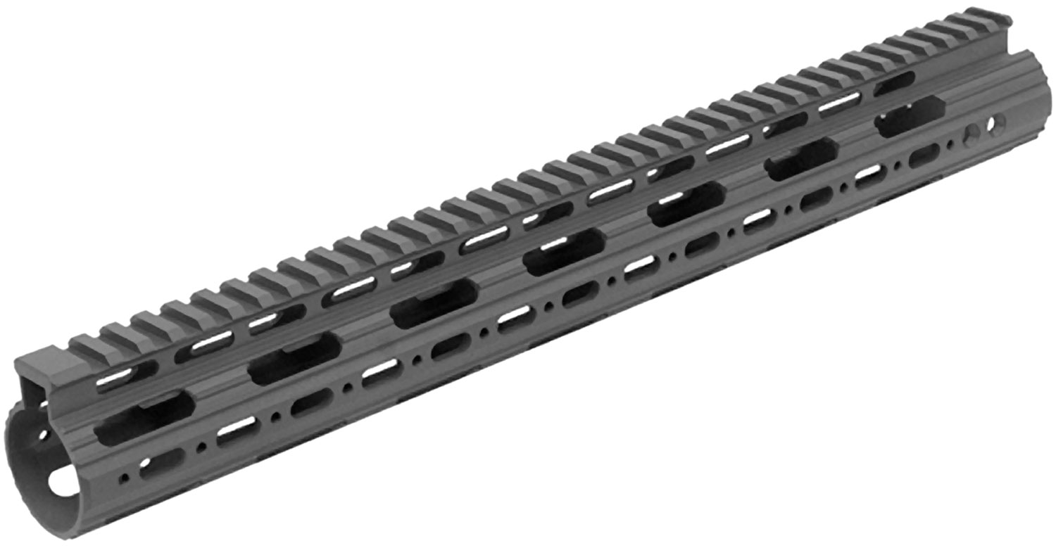 UTG Pro MTU019SS Pro Slim Rail Handguard Free-Floating 15″ L Aluminum Material with Black Anodized Finish, KeyMod Slots & Picatinny Rail for AR-15