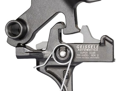Geissele Automatics 05157 Super Scar  Black Oxide Curved Trigger Two-Stage 3.20-4.60 lbs Draw Weight for FN SCAR