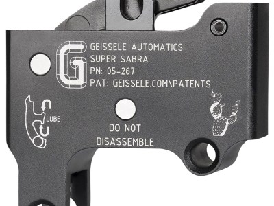 Geissele Automatics 05267 Super Sabra Trigger Pack Two-Stage Curved Trigger with 5.50-7.50 lbs Draw Weight & Black Oxide Finish for IWI Tavor, X95