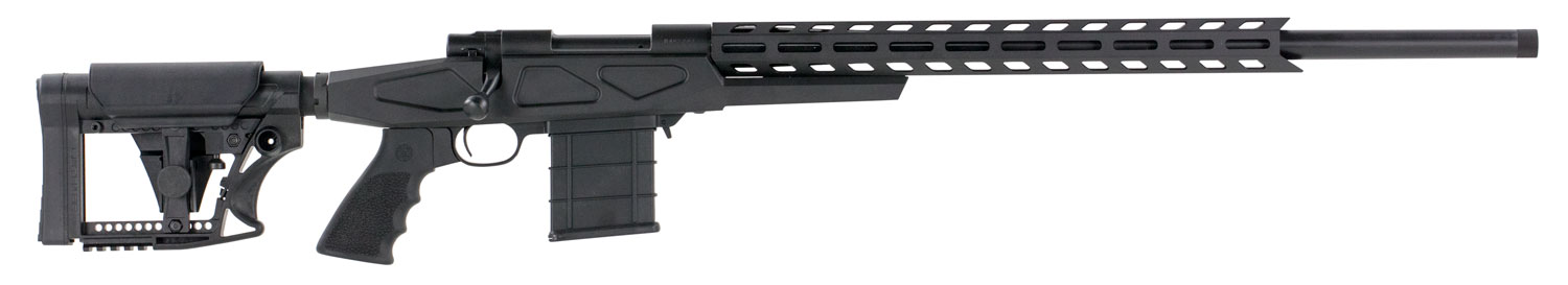 Howa HCRA73102 M1500 APC Chassis 308 Win 10+1 24″ Heavy Threaded Barrel, 6 Position Luth-AR MBA-4 w/Aluminum Chassis Stock, Polymer Grip