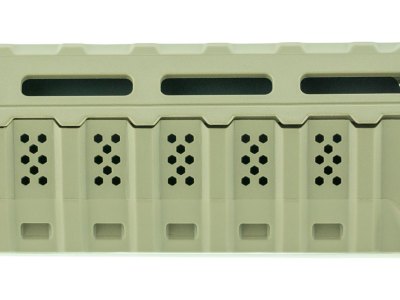 Strike STRIKEHGCFD Viper Carbine Length Handguard AR-Platform Flat Dark Earth, Black Inserts Polymer