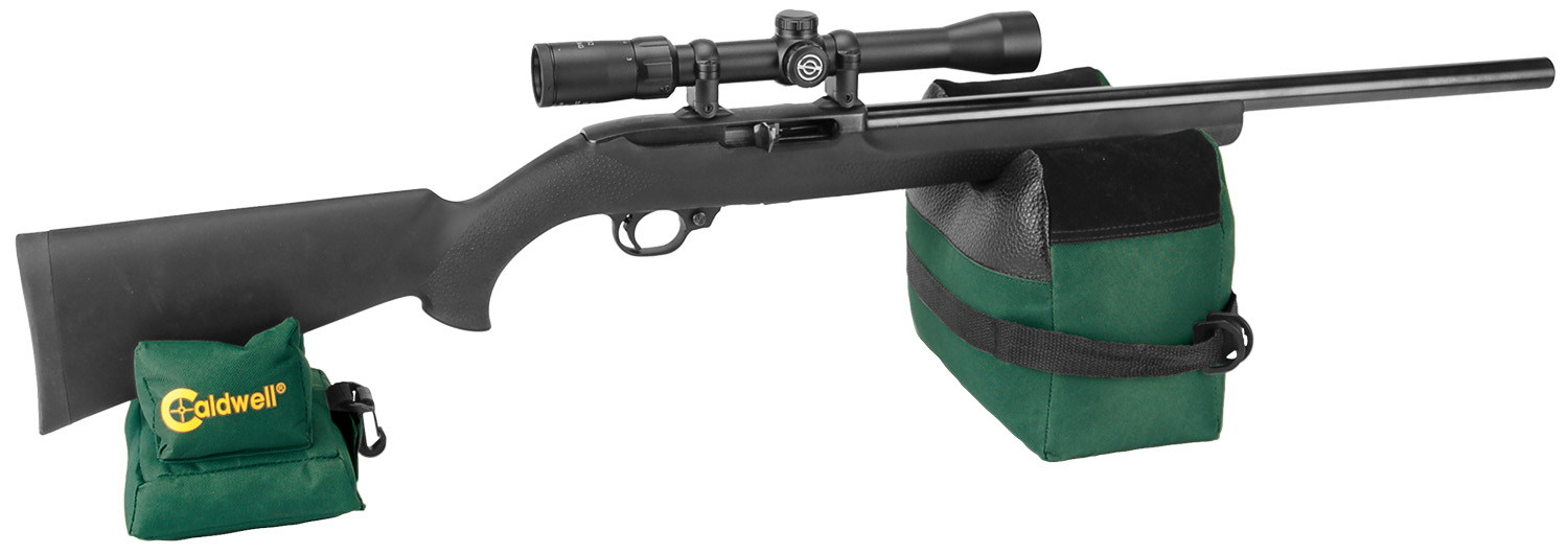 Caldwell 248885 DeadShot Shooter’s Bag Empty Dark Green 600D Polyester Front and Rear Bag 8 lbs