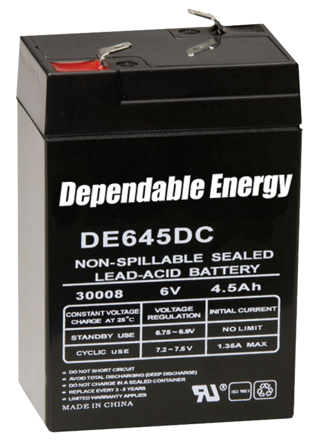 American Hunter DE30052 HR Rechargeable Battery  6 Volt 4.5 AMP