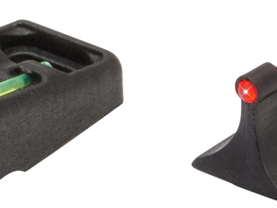 TruGlo TG961R Slug Gun Series  Black | Red Fiber Optic Front Sight Green Fiber Optic Rear