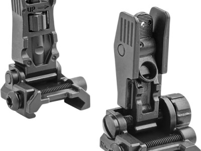 MEPROLIGHT FRONT GREEN TRITIUM – REAR BLANK FLIP UP SIGHTS