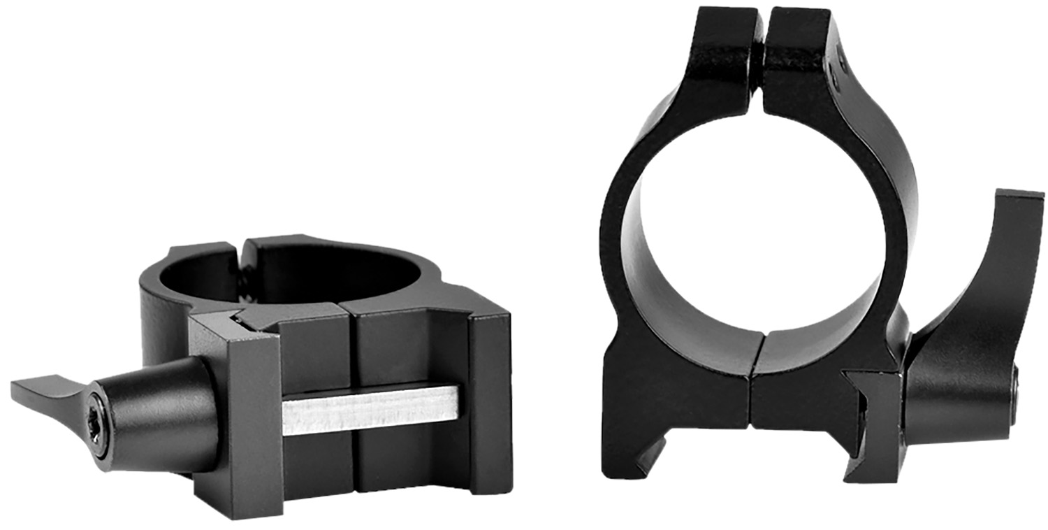 Warne 200LM Vertical Rings Maxima Matte Black 1″ Low Quick Detach 0 MOA