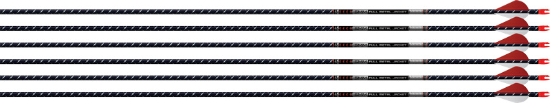 EASTON ARROW 5MM FMJ 500 – 6-PACK W/ 2″ BLAZER VANES
