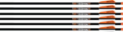 EASTON XBOW BOLT 9MM CARBON – 20″ W/3″ VANES HALF MOON 6-PK