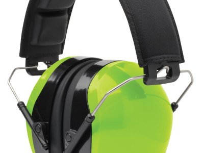 Walker’s GWPDCPMHVG Advanced Protection Passive Muff 26 dB Over the Head Lime Green/Black Polymer